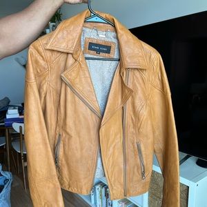 Tan leather jacket